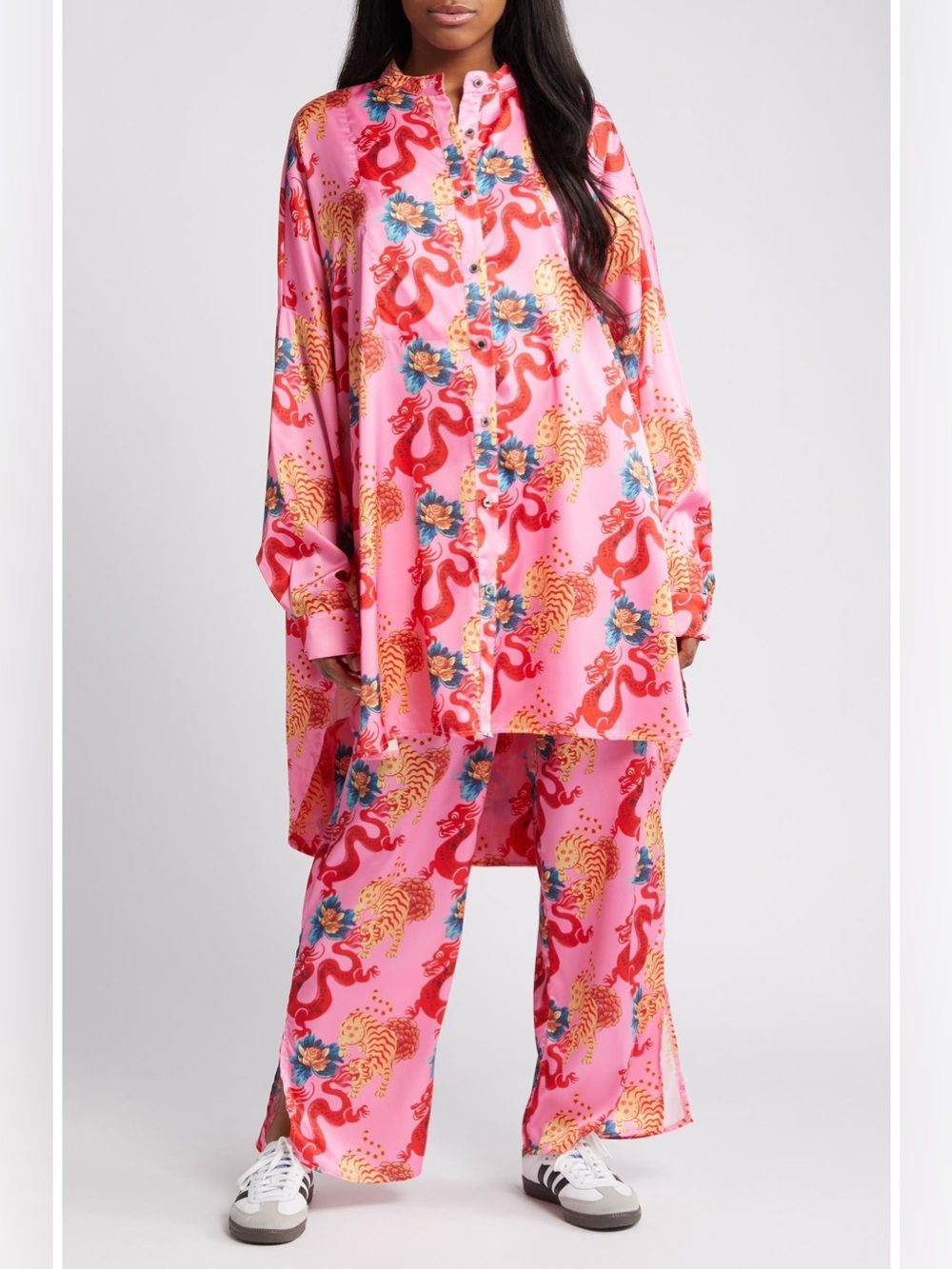 Dressed in Lala Dragon Satin Pants size small